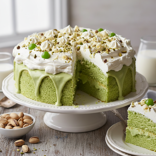 Creamy Pistachio Delight Poke Cake recipe