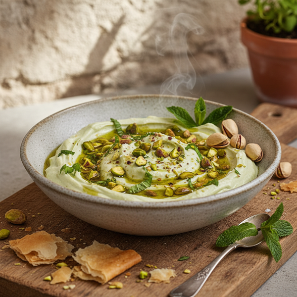 Creamy Pistachio Mint Labneh Delight recipe