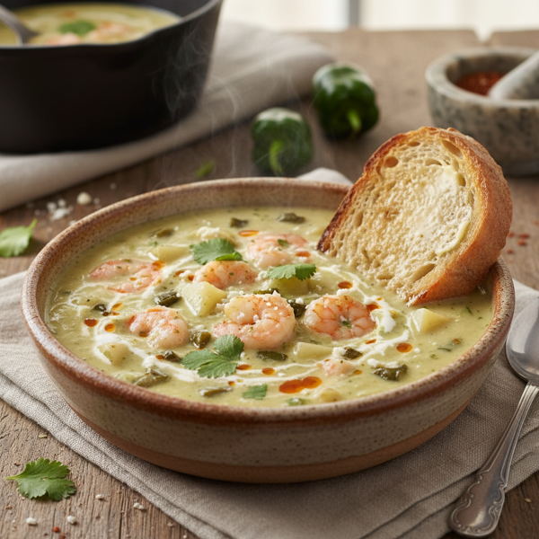 Creamy Poblano Shrimp Chowder recipe