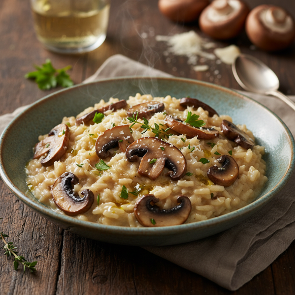 Creamy Portabella Mushroom Risotto recipe