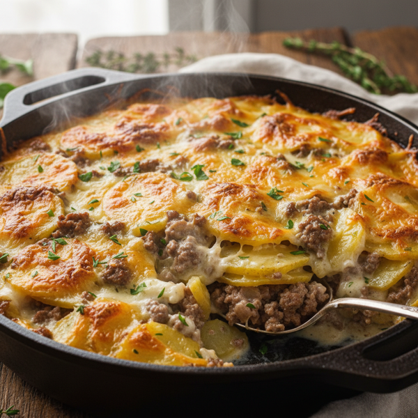 Creamy Potato Beef Bake recipe