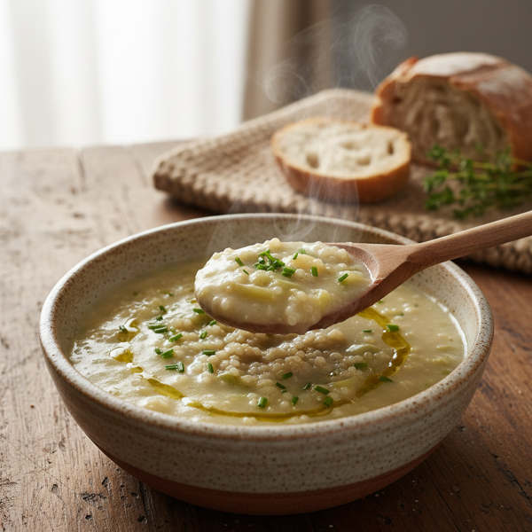 Creamy Potato, Leek, and Quinoa Soup recipe