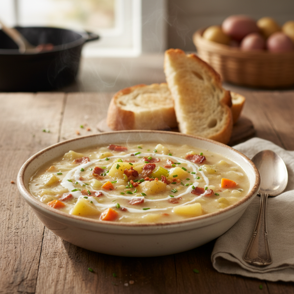 Creamy Potato & Bacon Chowder recipe