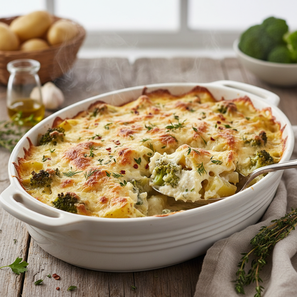 Creamy Potato and Broccoli Ricotta Bake recipe