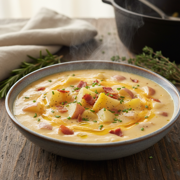 Creamy Potato and Cheese Soup recipe