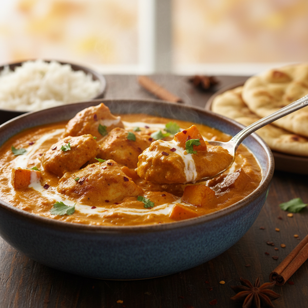 Creamy Pumpkin Chicken Tikka Masala recipe