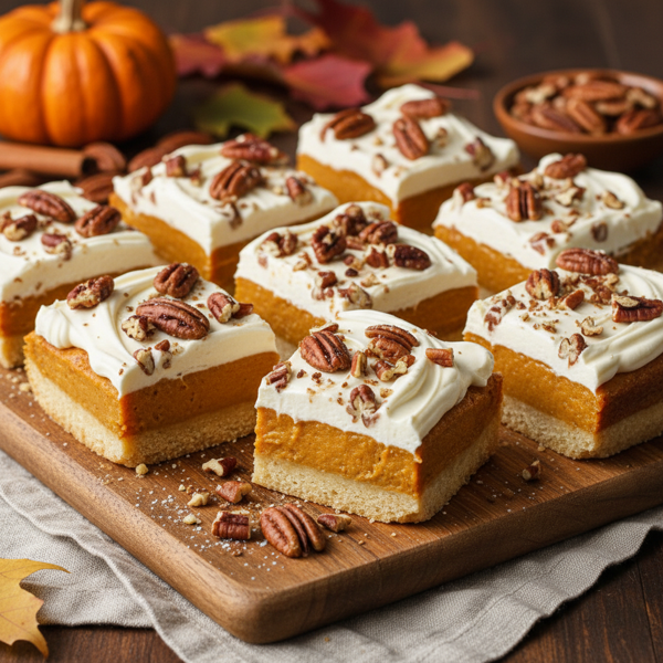 Creamy Pumpkin Pecan Delight Bars recipe