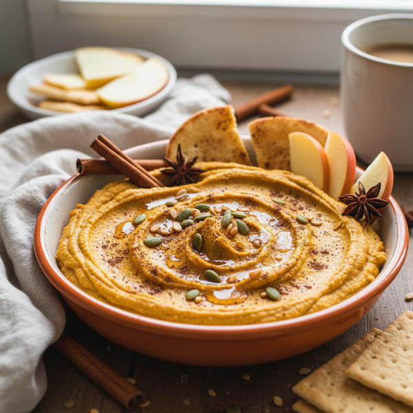 Creamy Pumpkin Spice Hummus recipe