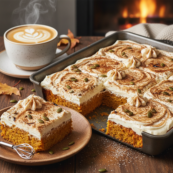 Creamy Pumpkin Spice Latte Cake Bars recipe