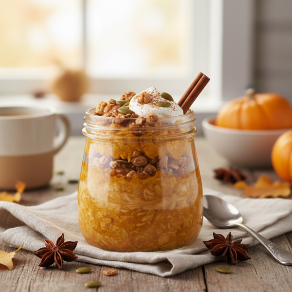 Creamy Pumpkin Spice Overnight Oats recipe