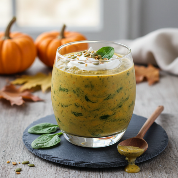 Creamy Pumpkin Spinach Smoothie recipe