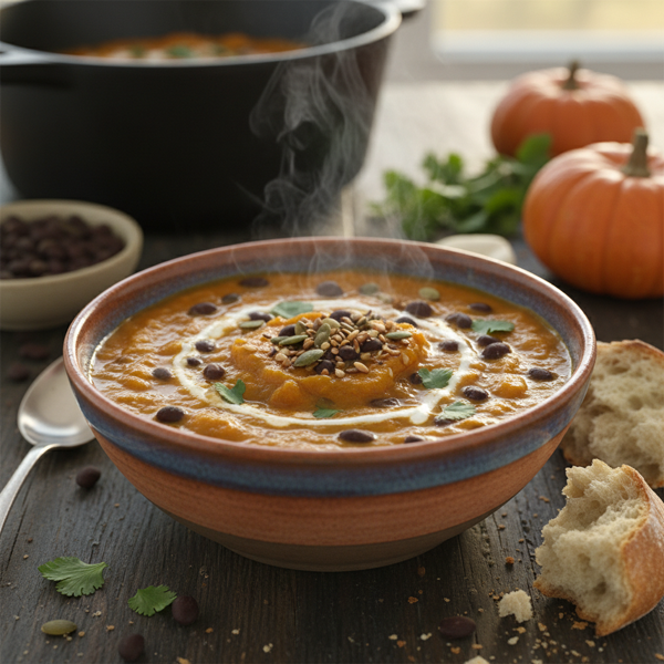 Creamy Pumpkin and Black Bean Delight recipe