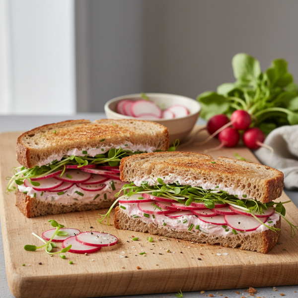 Creamy Radish Delight Sandwich recipe