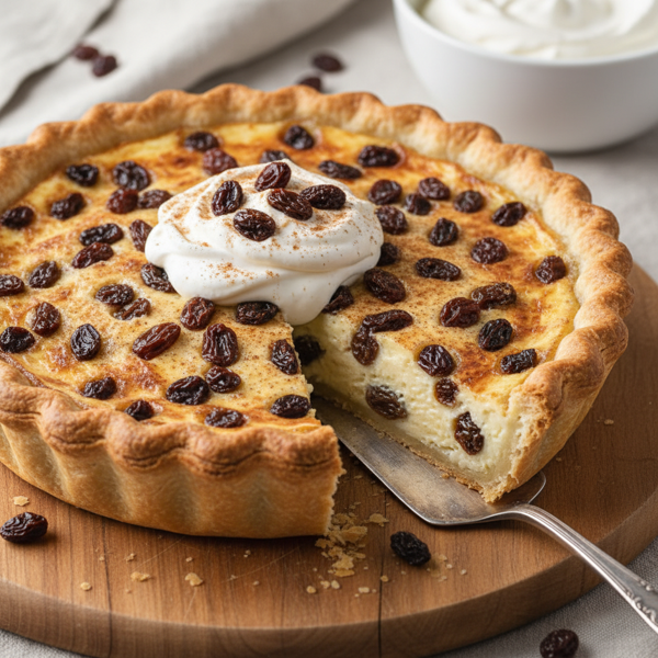 Creamy Raisin Delight Pie recipe