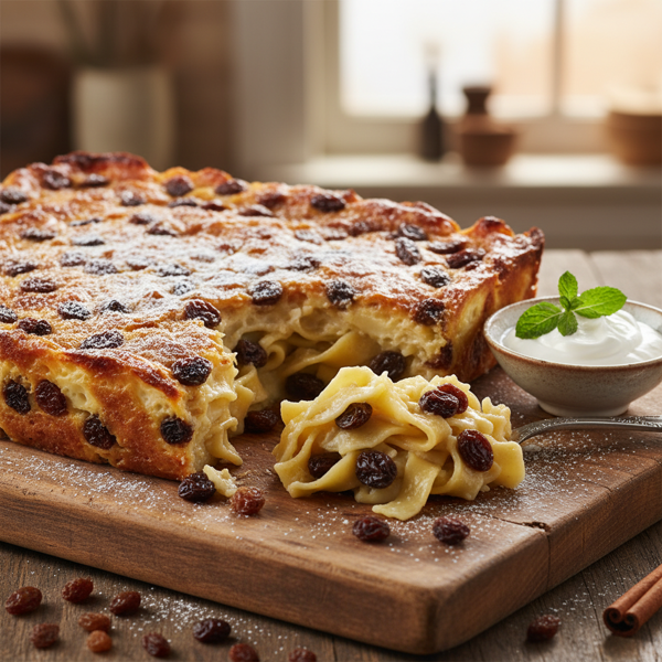 Creamy Raisin Noodle Kugel recipe