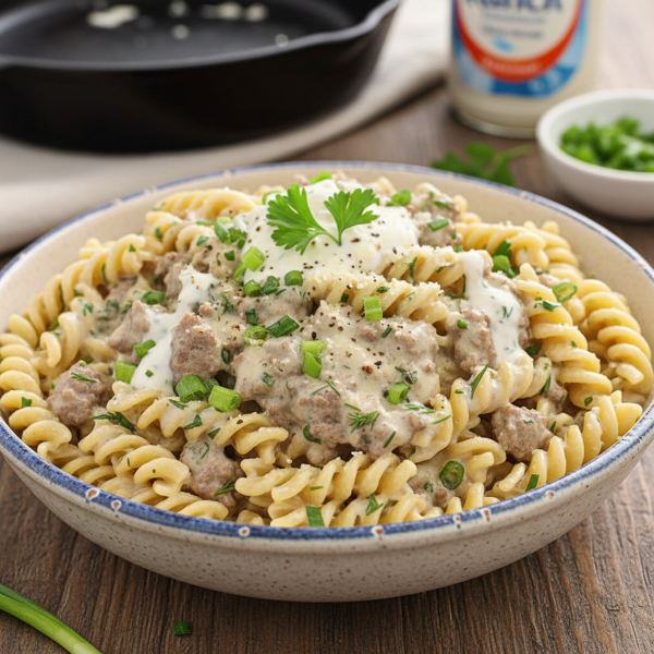 Creamy Ranch Beef and Noodle Delight recipe