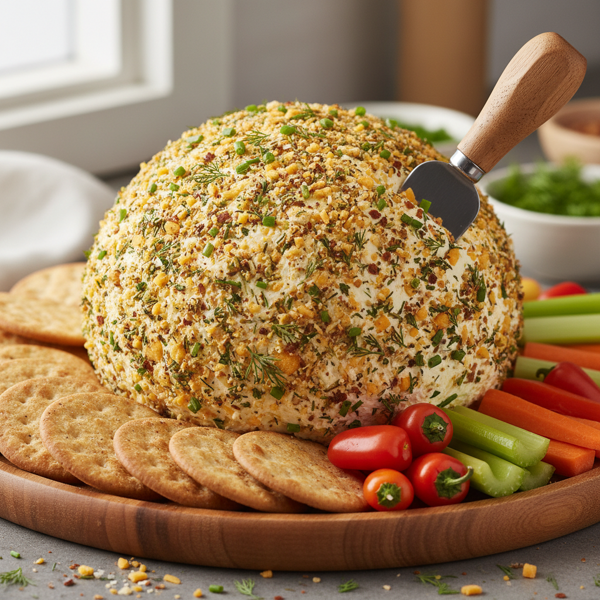 Creamy Ranch Cheddar Cheese Ball Delicacy recipe