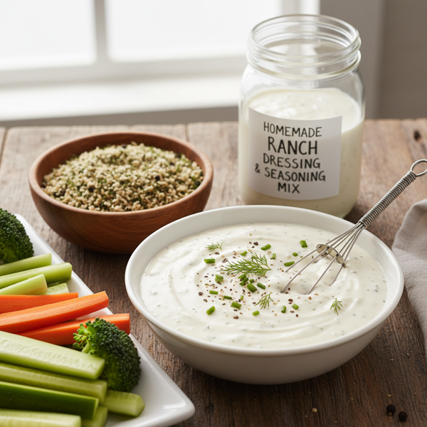 Creamy Ranch Delight: Homemade Dressing & Seasoning Mix recipe