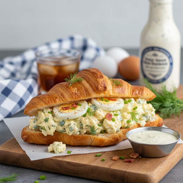 Creamy Ranch Egg Salad Croissant Delight recipe