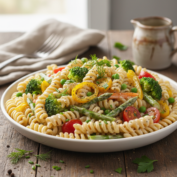 Creamy Ranch Pasta Primavera recipe