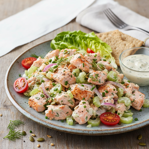 Creamy Ranch Salmon Salad Delight recipe