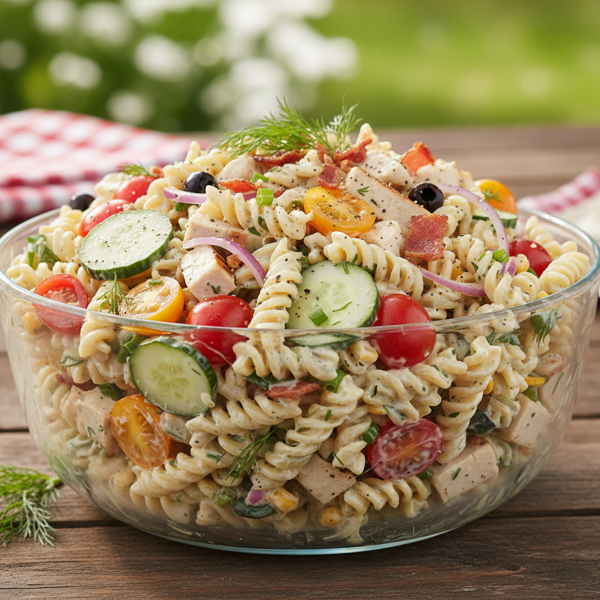 Creamy Ranch Summer Pasta Salad recipe