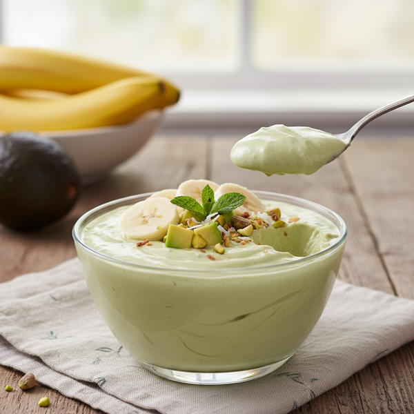 Creamy Raw Banana Avocado Pudding recipe