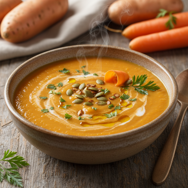 Creamy Raw Sweet Potato & Carrot Infusion recipe