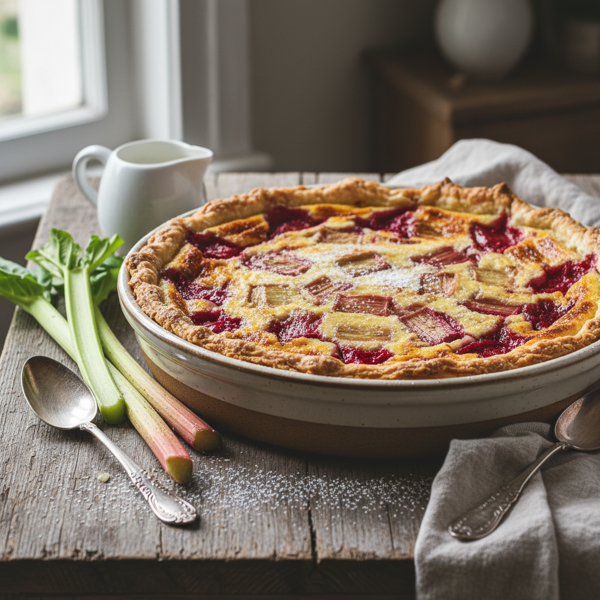 Creamy Rhubarb Custard Delight recipe