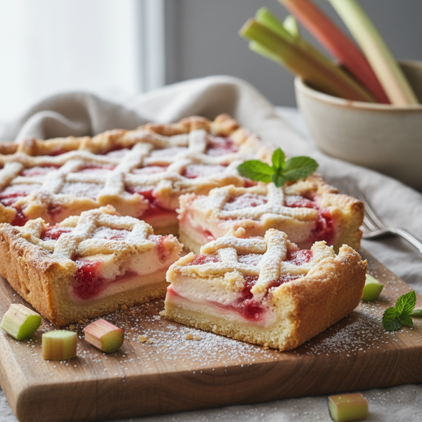 Creamy Rhubarb Dream Bars recipe