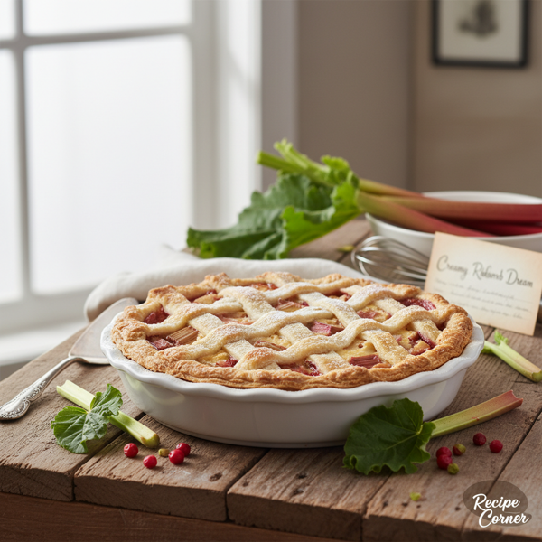 Creamy Rhubarb Dream Pie recipe