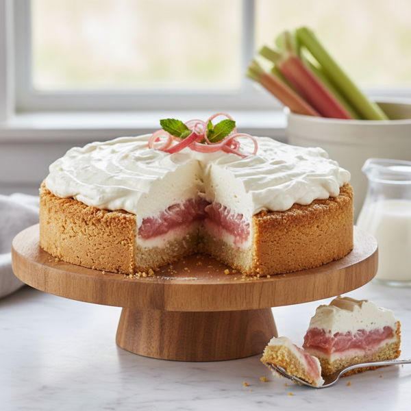 Creamy Rhubarb Dream Torte recipe