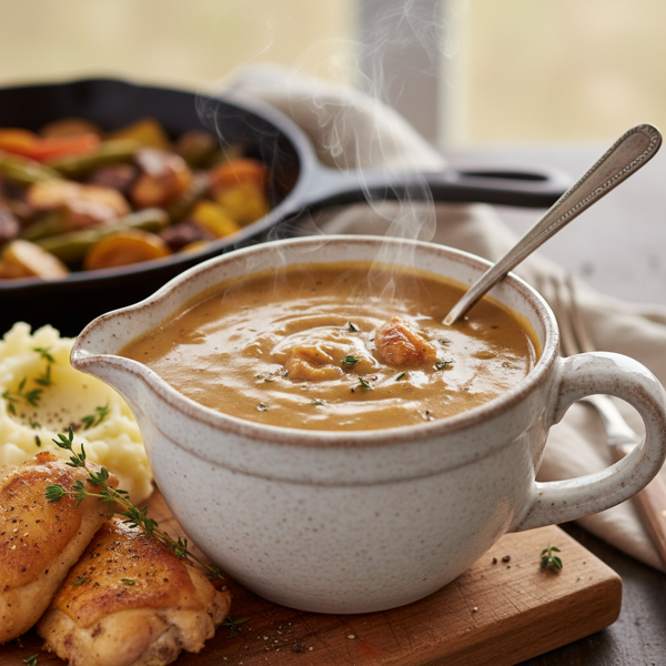 Creamy Roasted Chicken Gravy recipe