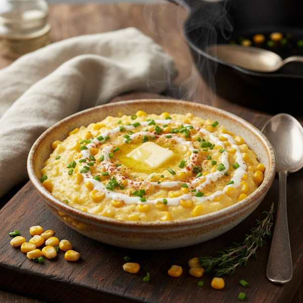 Creamy Roasted Corn Grits Delight recipe