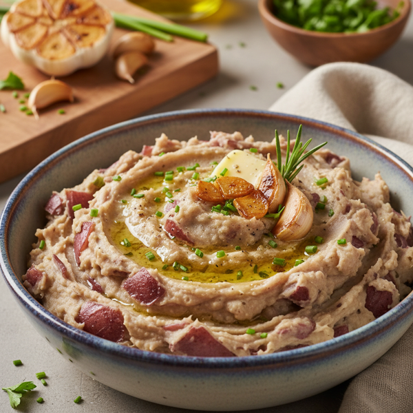 Creamy Roasted Garlic Red Mashed Potatoes recipe