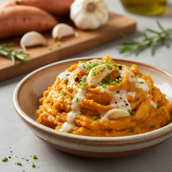 Creamy Roasted Garlic Sweet Potato Delight recipe