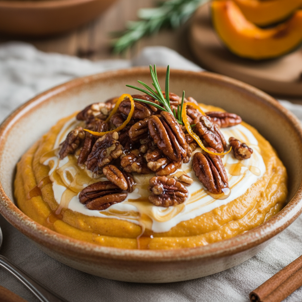 Creamy Roasted Pecan and Pumpkin Delight recipe