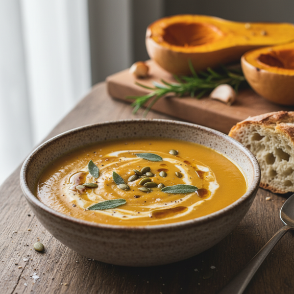 Creamy Roasted Winter Squash Soup recipe