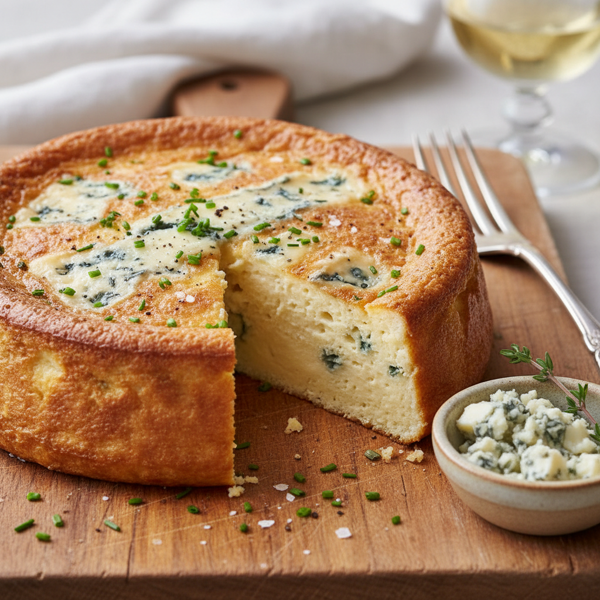 Creamy Roquefort Savory Flan recipe