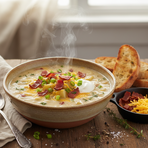 Creamy Rustic Baked Potato Soup recipe