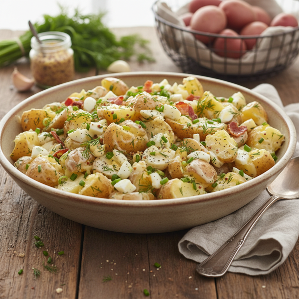 Creamy Rustic Smashed Potato Salad recipe