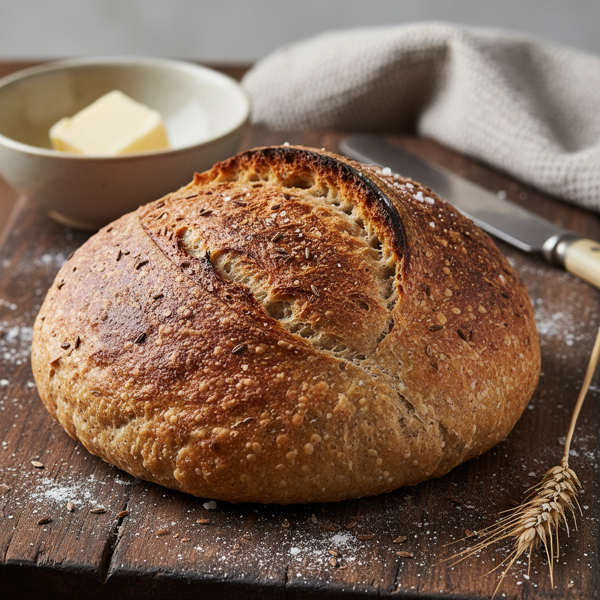 Creamy Rye Sourdough Bread recipe