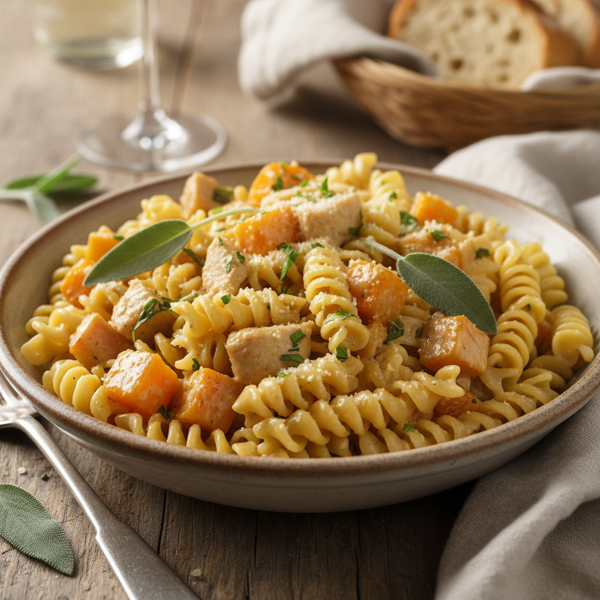 Creamy Sage Turkey & Squash Pasta Delight recipe