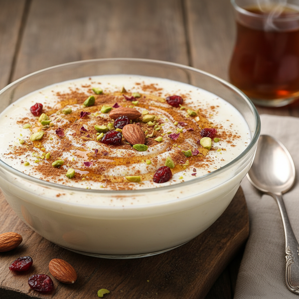 Creamy Sahlab Pudding with Toppings recipe