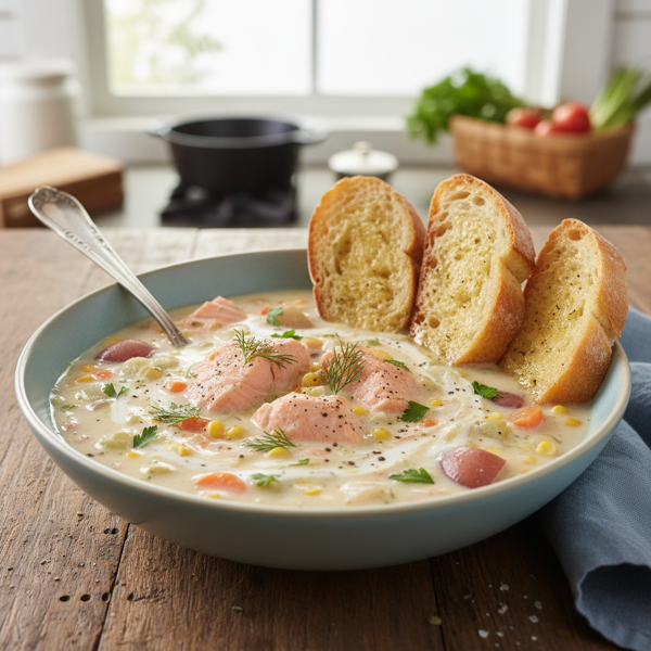 Creamy Salmon Chowder recipe