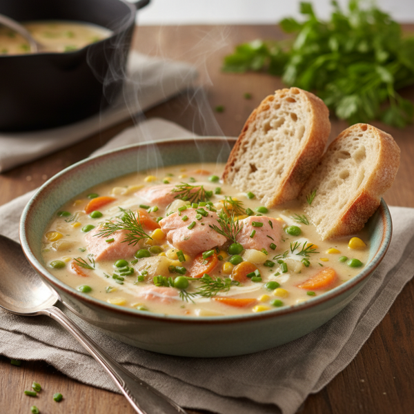 Creamy Salmon and Vegetable Chowder recipe
