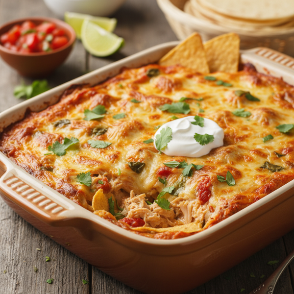 Creamy Salsa Chicken Bake recipe