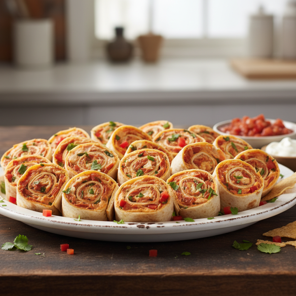 Creamy Salsa Tortilla Pinwheels recipe