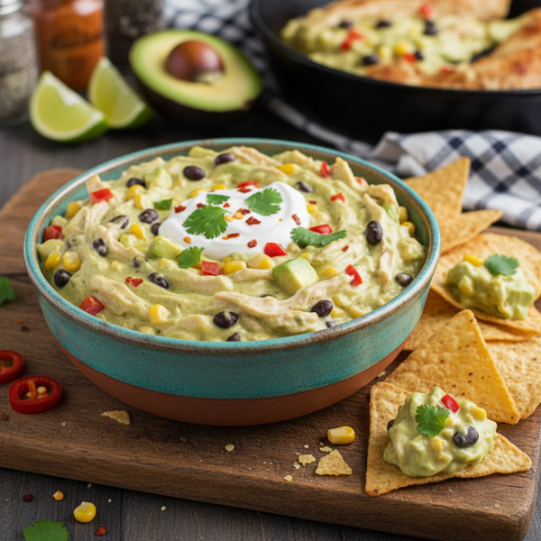 Creamy Santa Fe Chicken Avocado Dip recipe