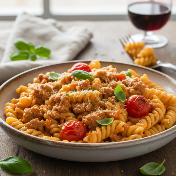 Creamy Sausage & Tomato Pasta Delight recipe